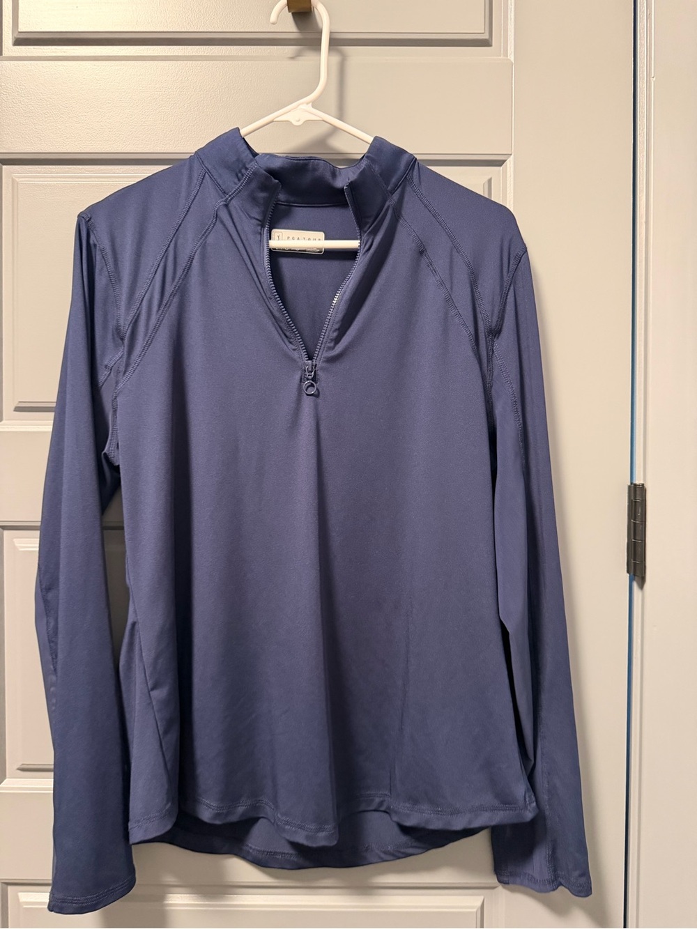 PGA TOUR Women's Lightweight Quarter-Zip Golf NAVY Pullover Perry Ellis LARGE